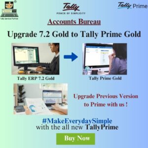 Upgrade Tally 7.2 Gold to Tally Prime Gold